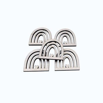 25‑teiliges Holz‑Streudeko‑Set für Taufe, Kommunion, Konfirmation und Firmung.